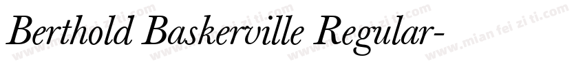Berthold Baskerville Regular字体转换